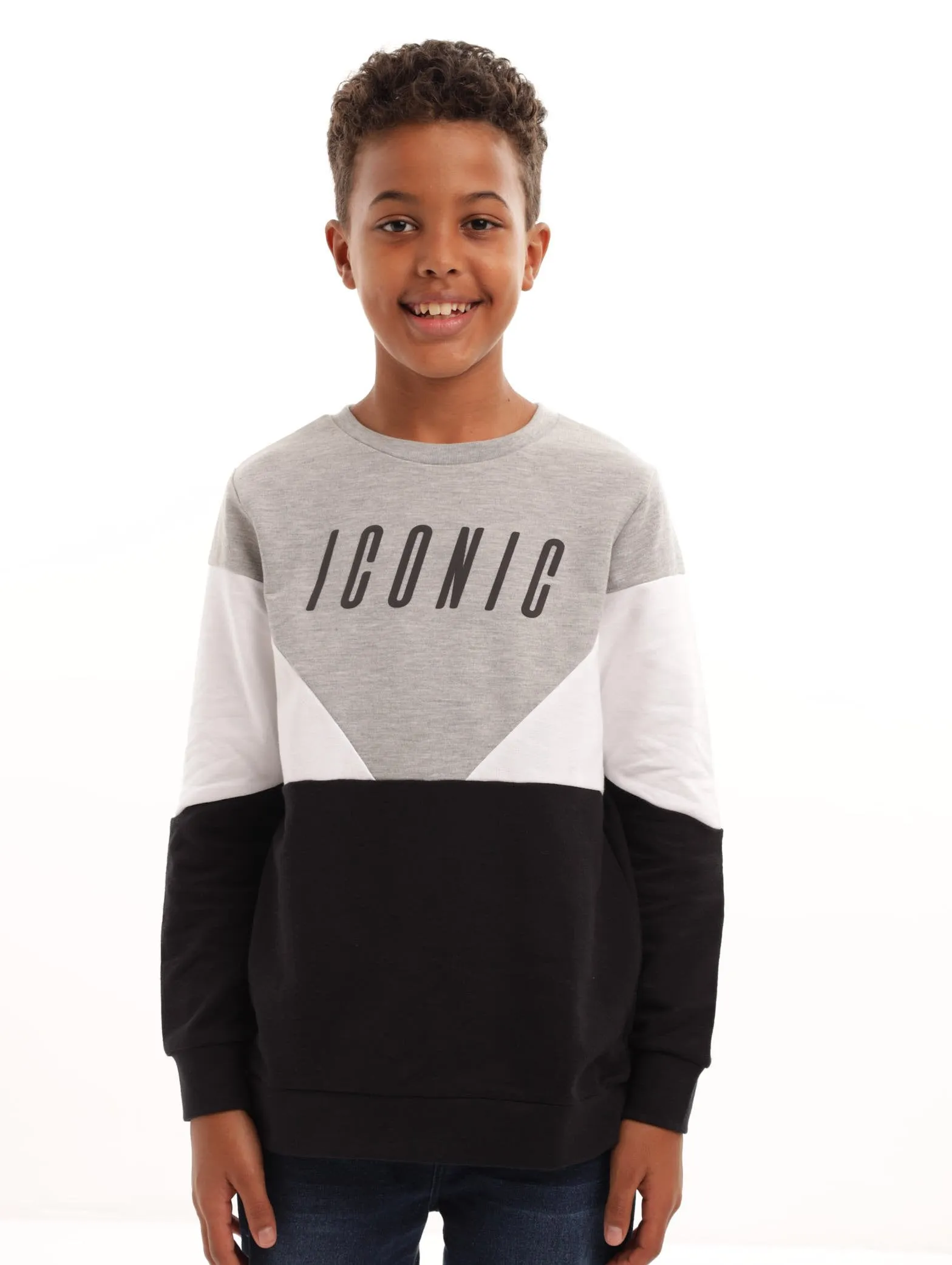 Boys V-Colour Sweater - Black sold by Edgars