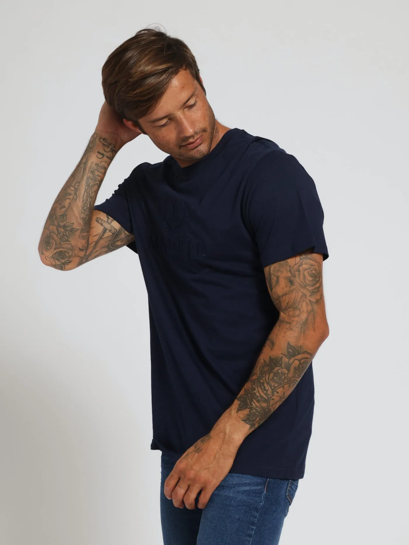 Embossed St Moritz Tee - Navy sold by Edgars product image thumbnail 3