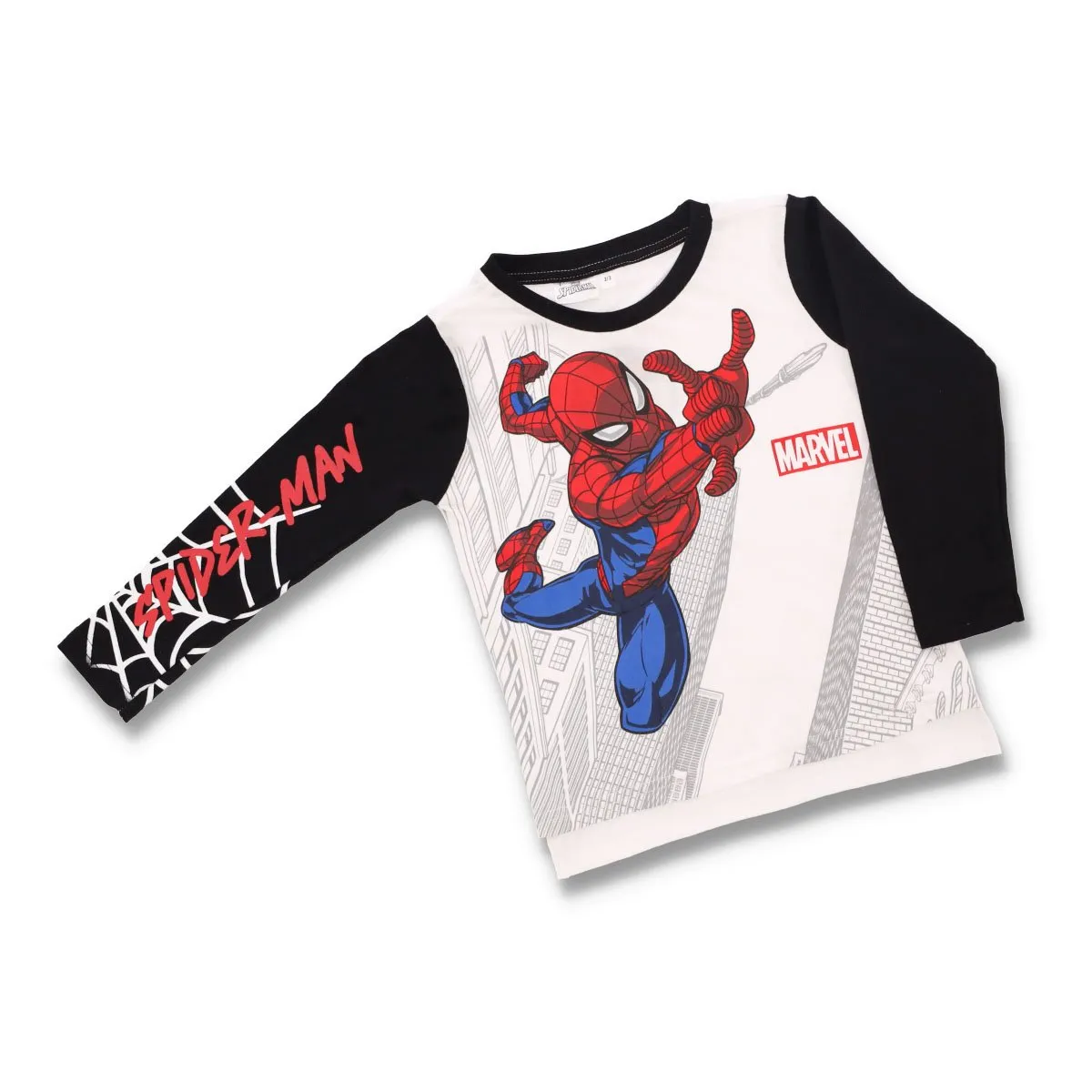 Pre-Boys Long Sleeve Colourblock Tee - White sold by Edgars