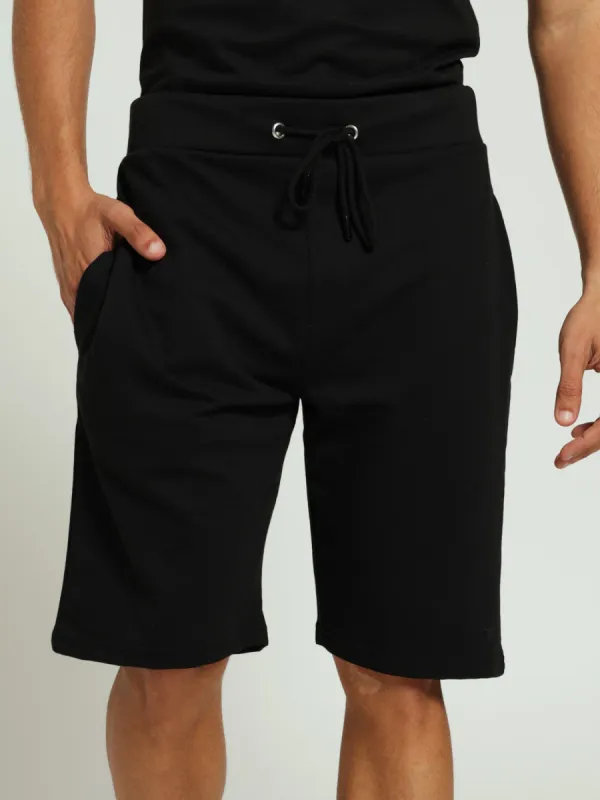 Fleece Bull Logo Shorts - Black sold by Edgars