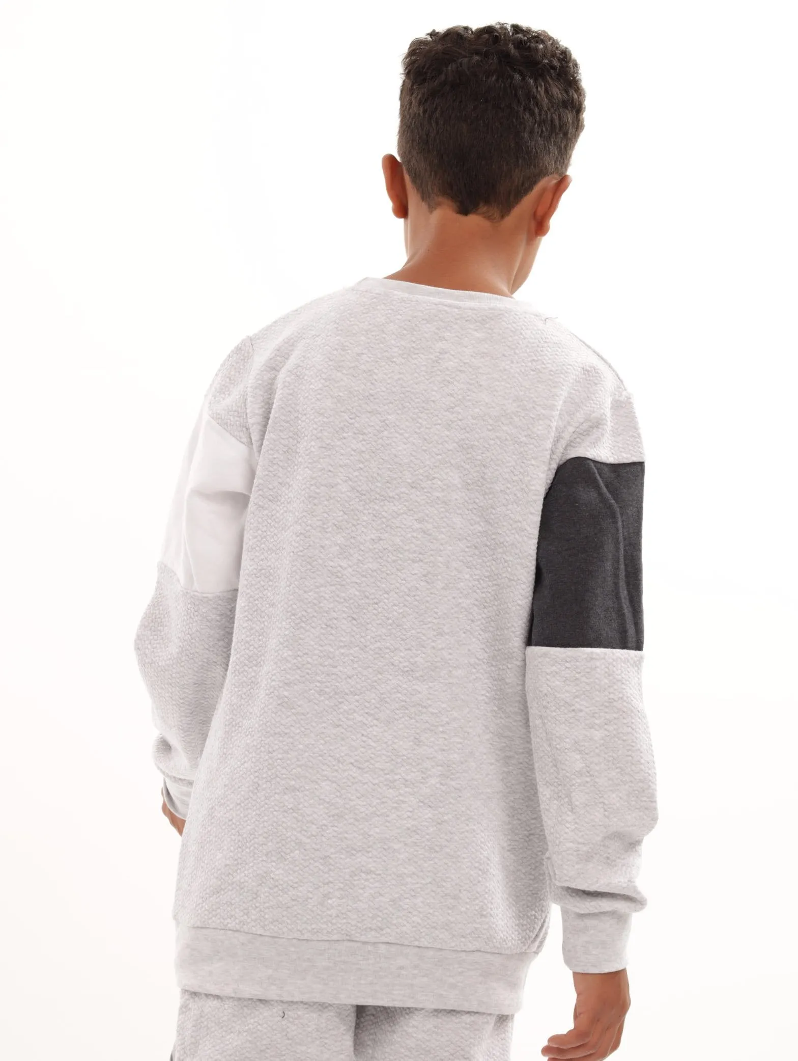 Boys Surface Interest Track Top - Grey Melange sold by Edgars product image thumbnail 3