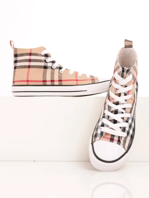 Ladies High Top Plimsole Lace-Up Sneaker sold by Edgars