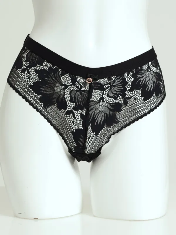 Full Lace Midi Panty - Black sold by Edgars