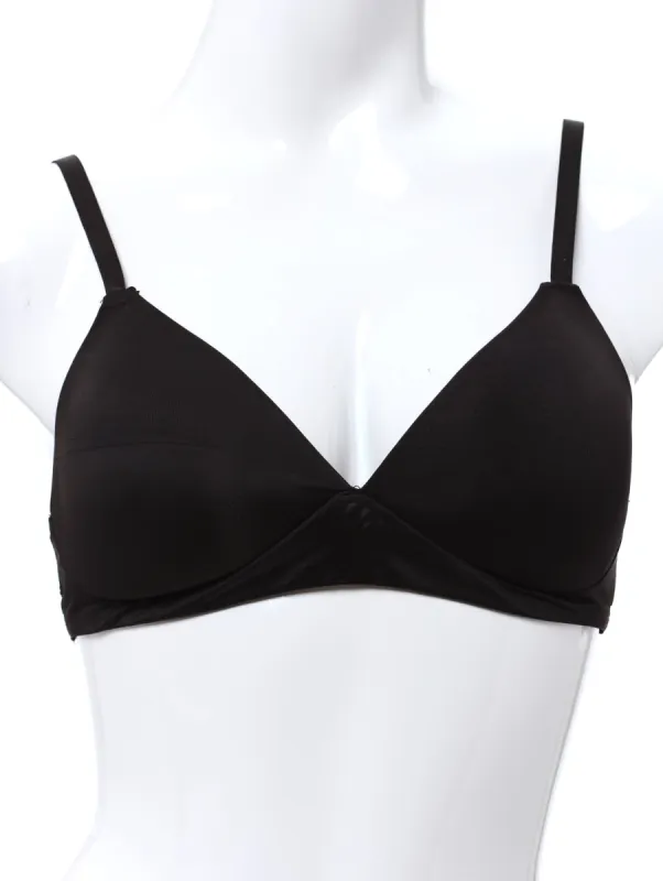 Ladies 2 Pack Wireless A frame T-shirt bra - Black sold by Edgars