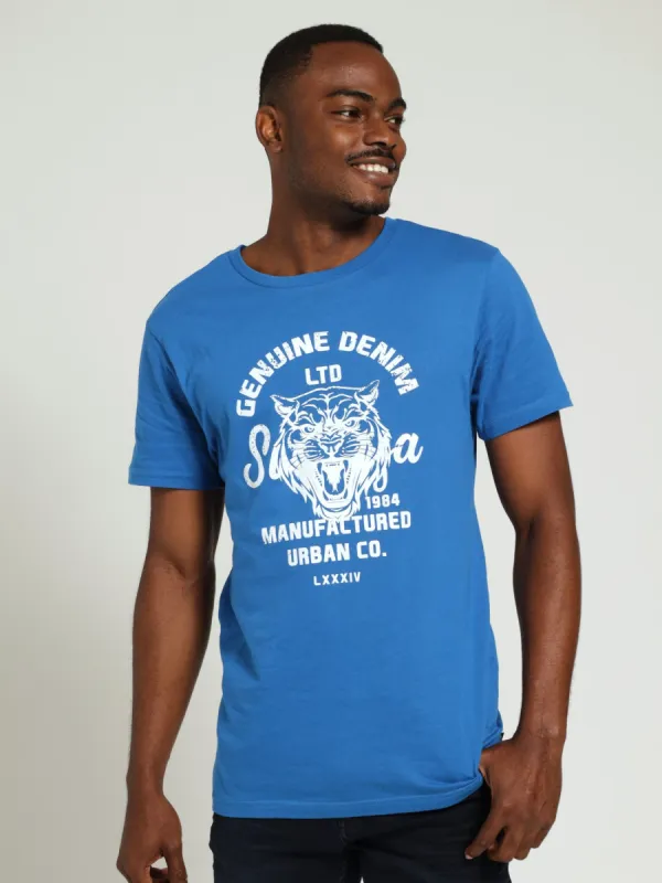 Basic Print Tee - Blue sold by Edgars