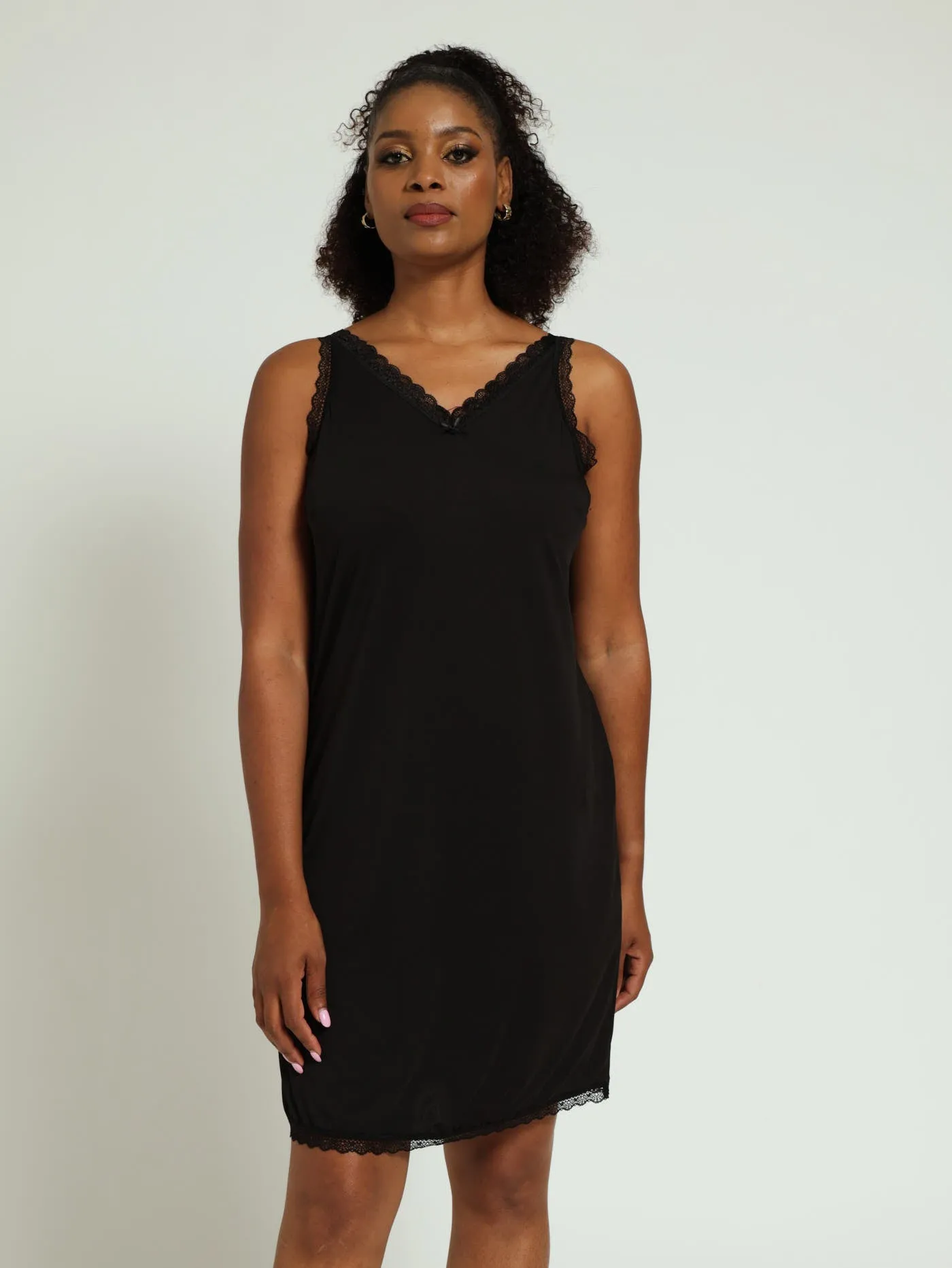 Full Slip With Lace - Black sold by Edgars