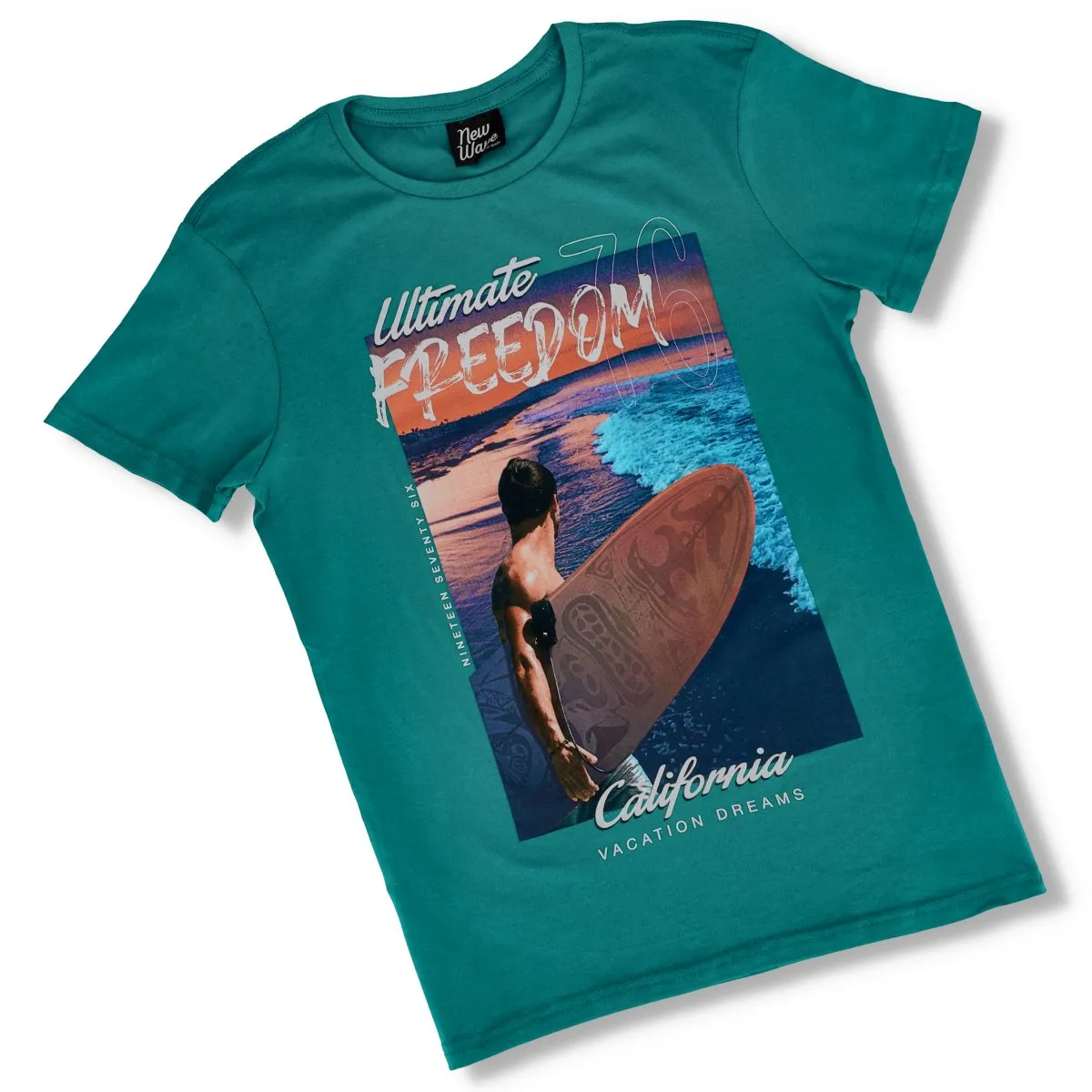 Boys Short Sleeve Ocean Depths Tee - Teal sold by Edgars