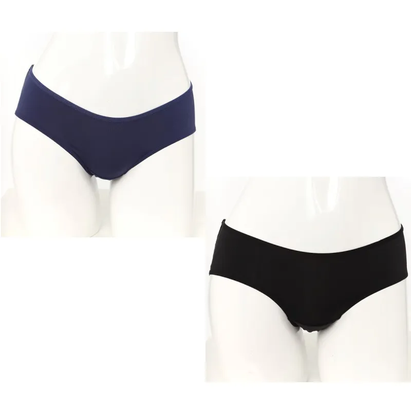 Ladies 2 Pack Boyleg - Black/Navy sold by Edgars