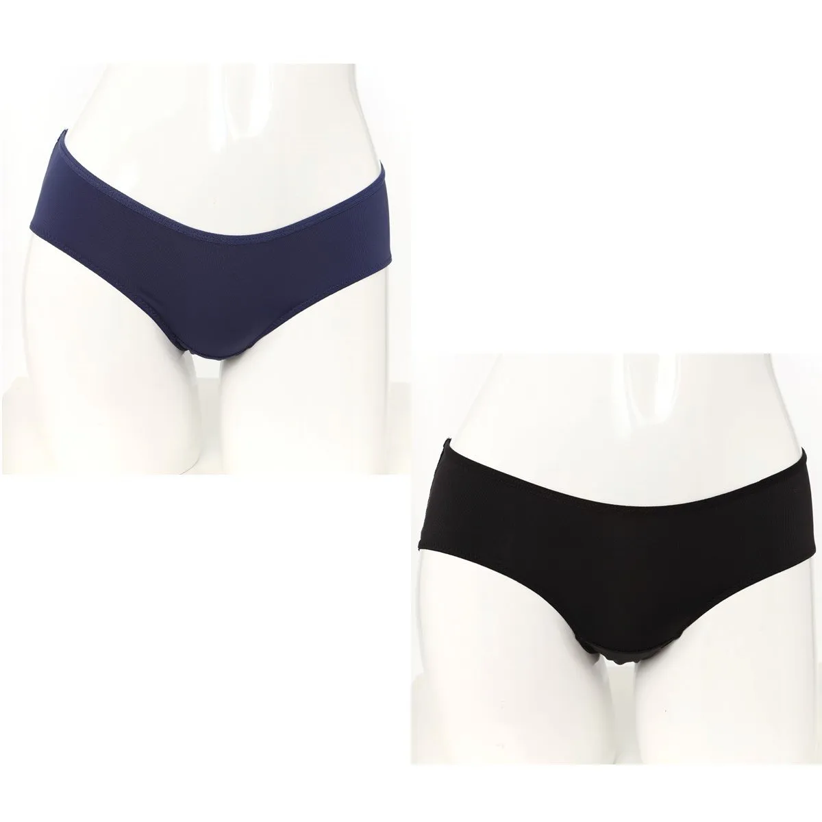 Ladies 2 Pack Boyleg - Black/Navy sold by Edgars