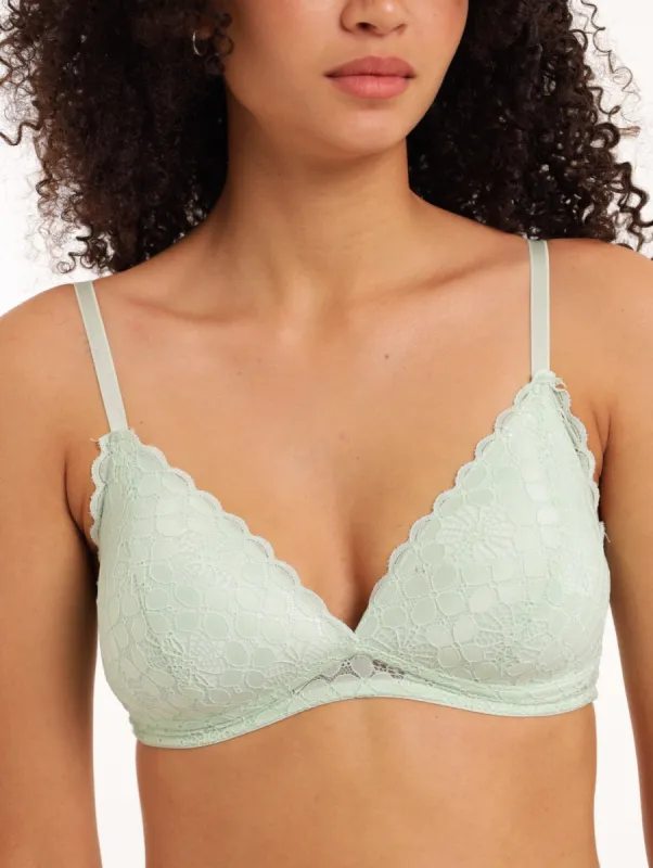Ladies 2 Pack Galloon Lace Triangle Bra - Black sold by Edgars