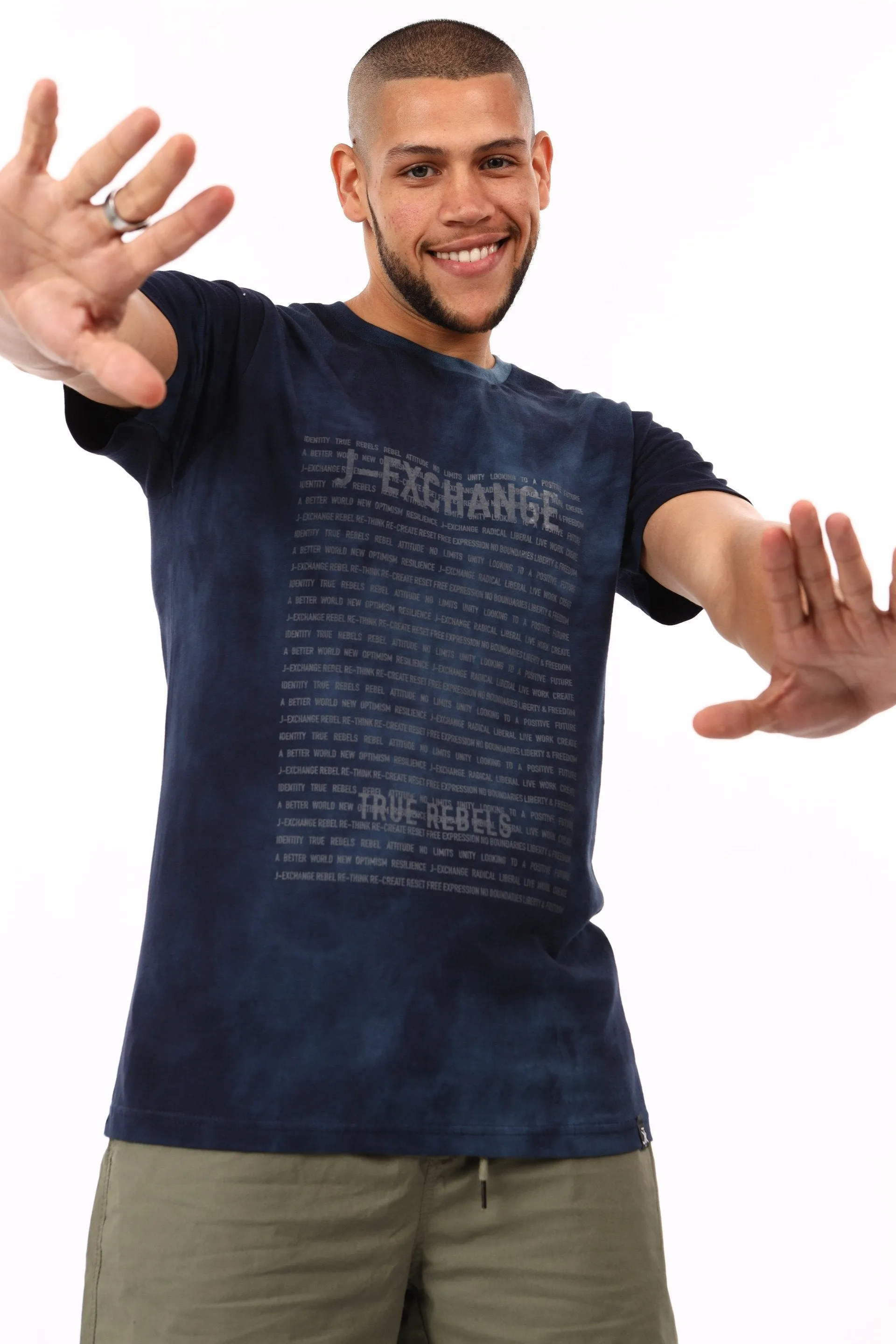 Men's Script Spectra Tee - Navy sold by Edgars