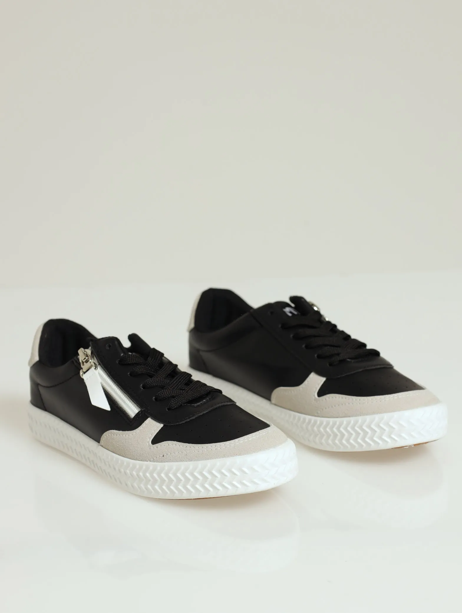Allie Zip Sneaker - Black/Grey sold by Edgars