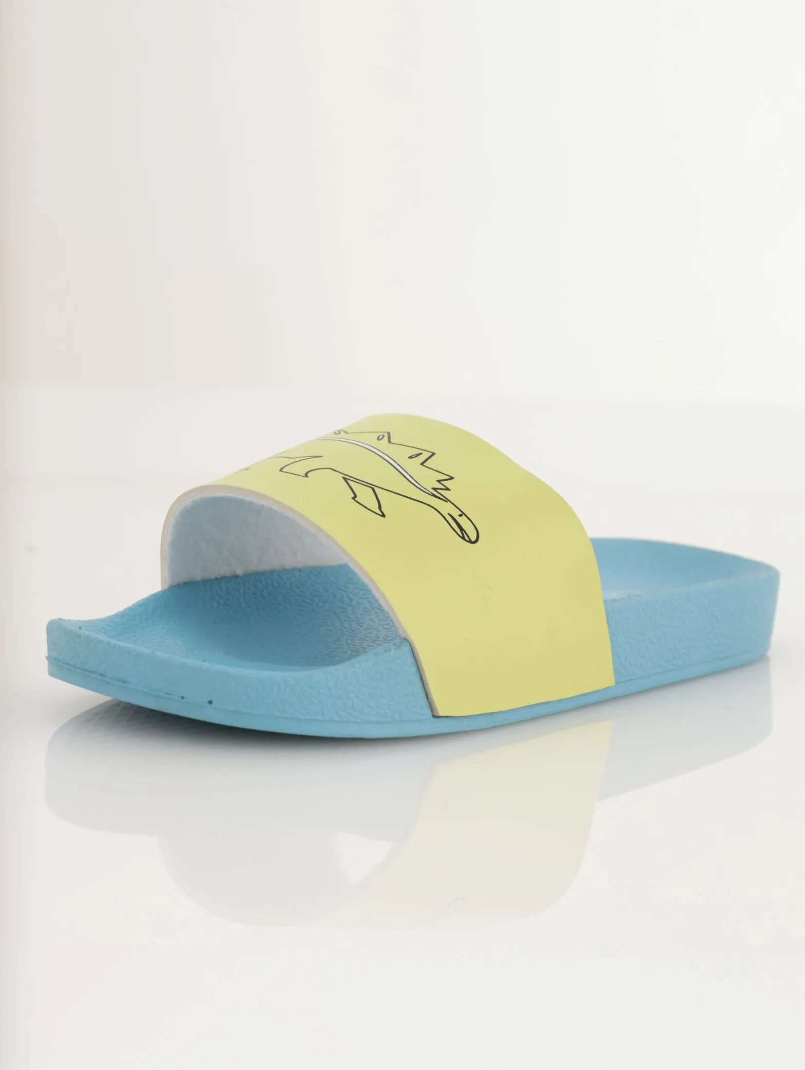 Boys Dino Print Pool Slide Sandal - Navy sold by Edgars