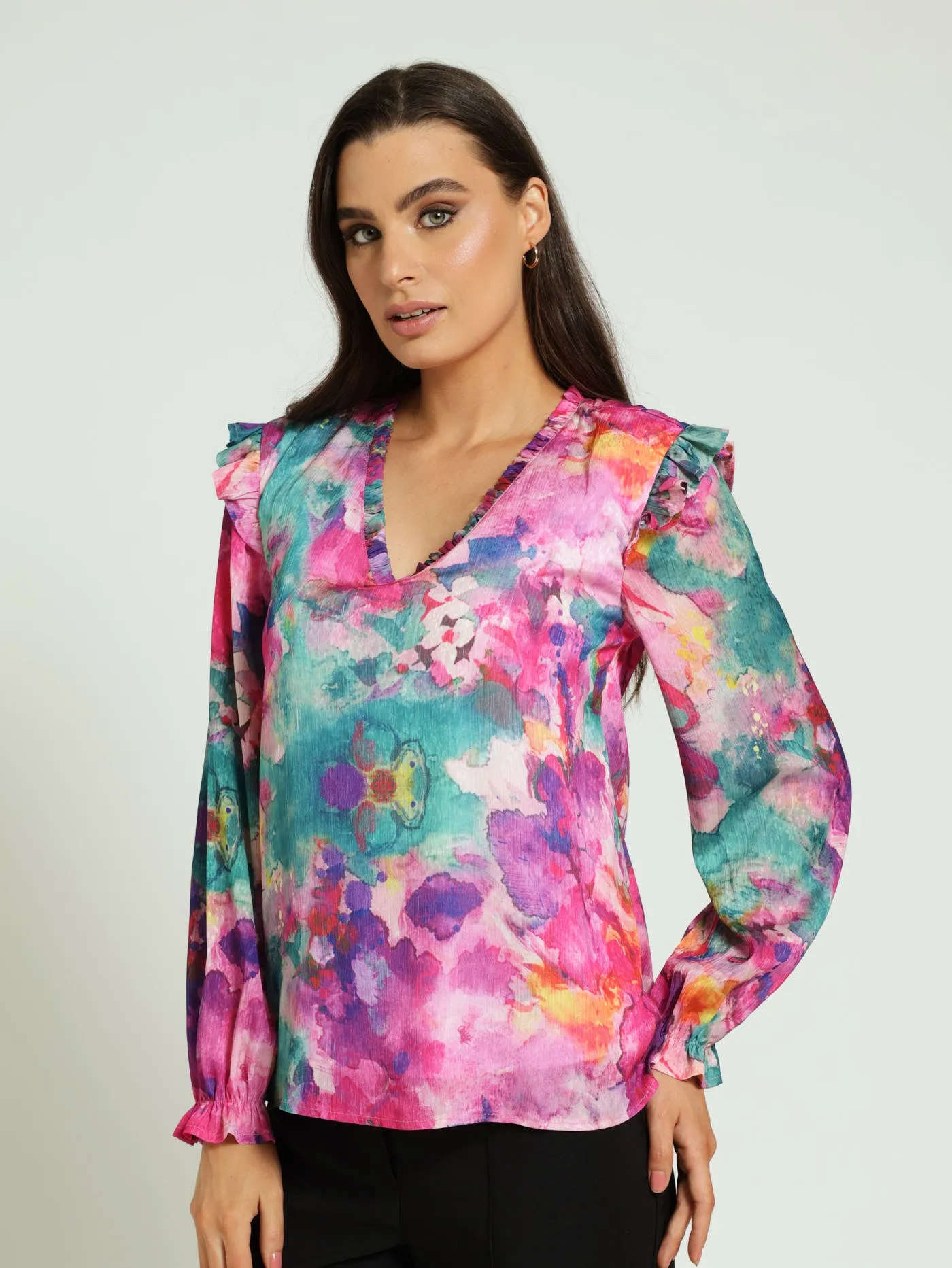 V-Neck Ruffle Blouse sold by Edgars product image thumbnail 2