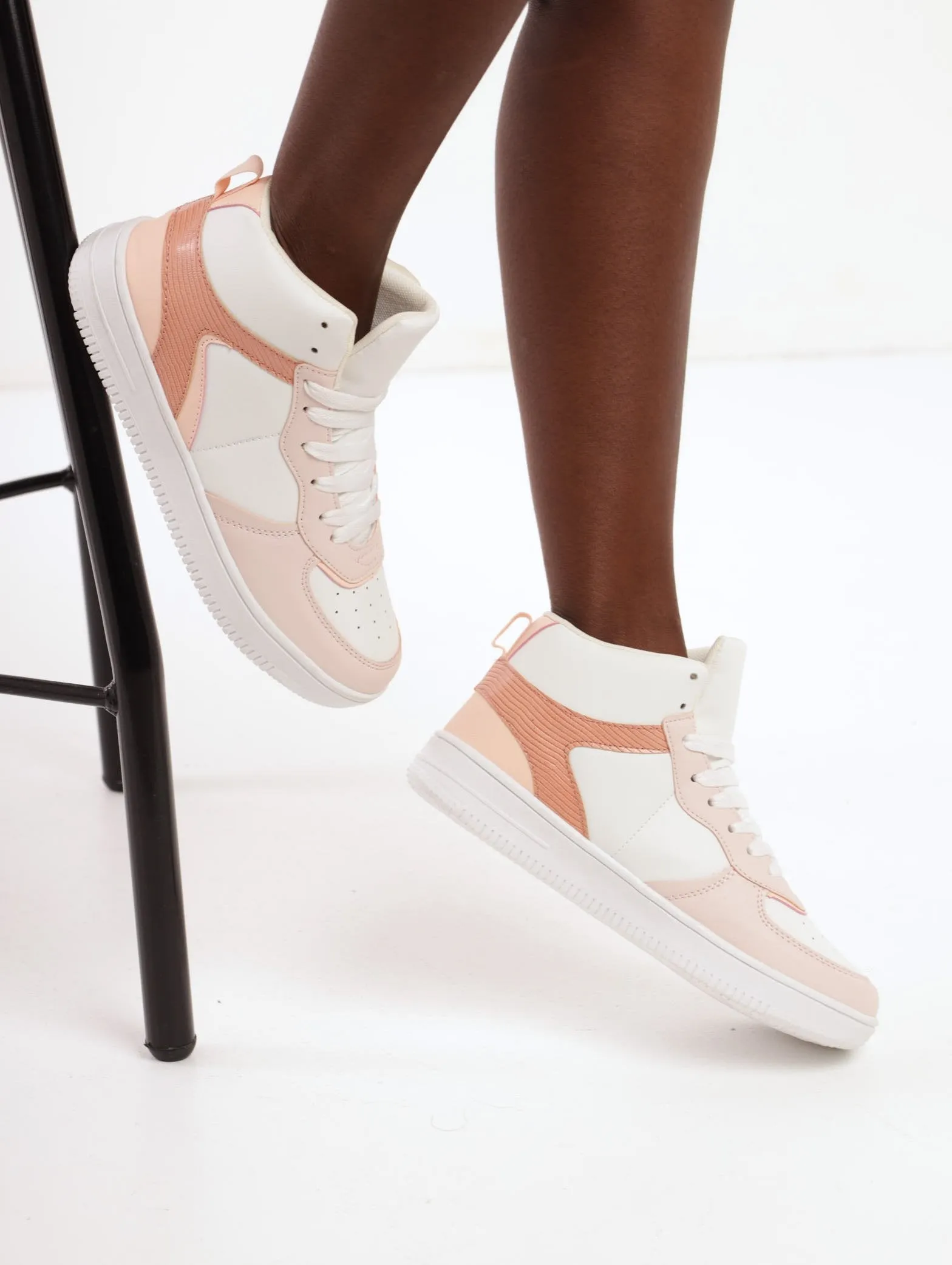 Ladies Panel And Colour Hi-Top Sneaker sold by Edgars