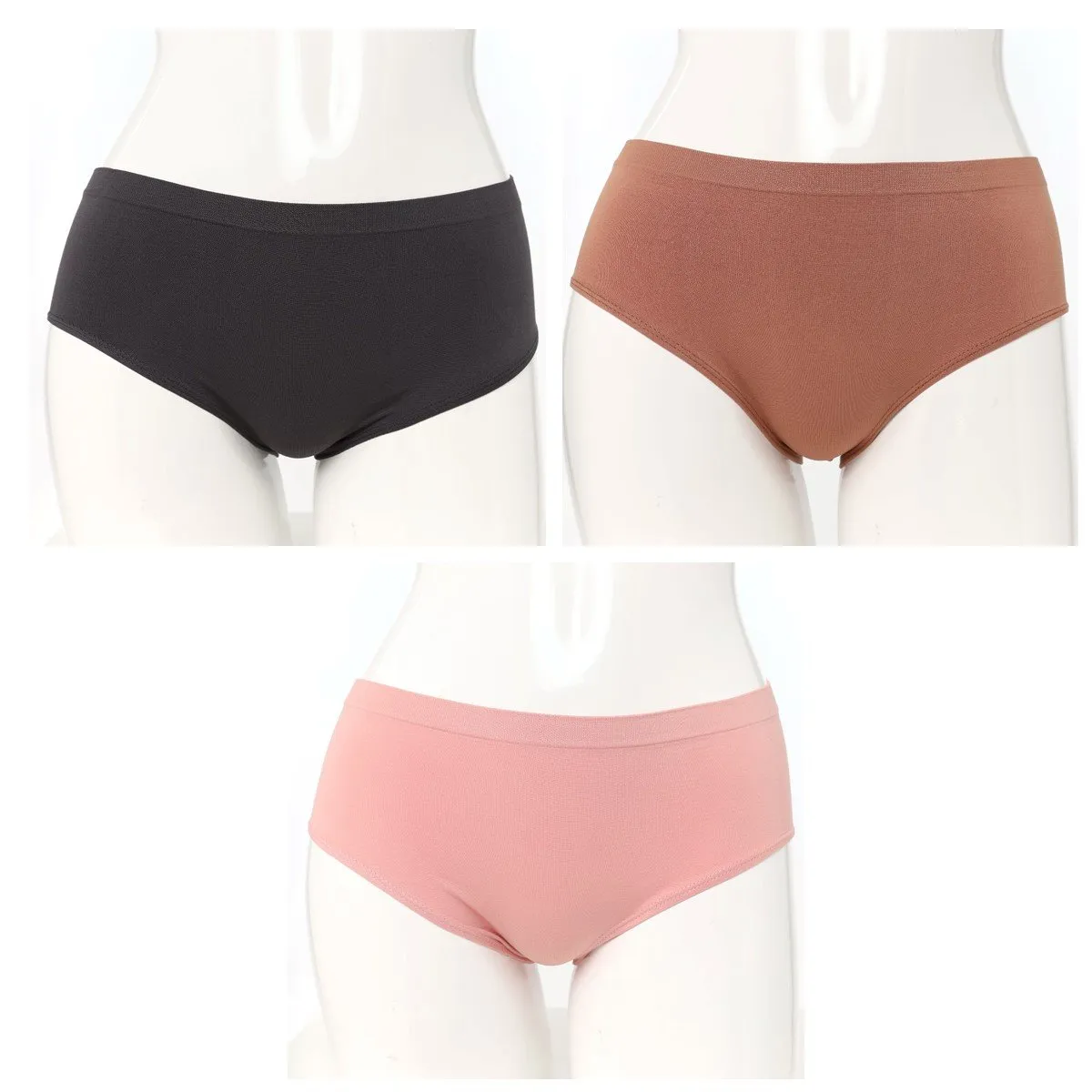 Ladies 3 Pack Cheeky Boyleg - Blush sold by Edgars