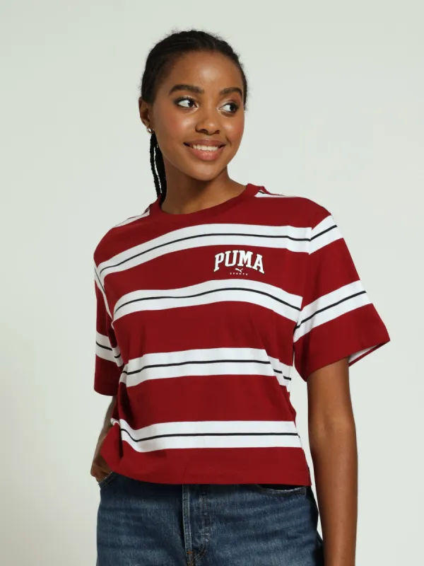 Squad Stripe Tee - Red made by Puma