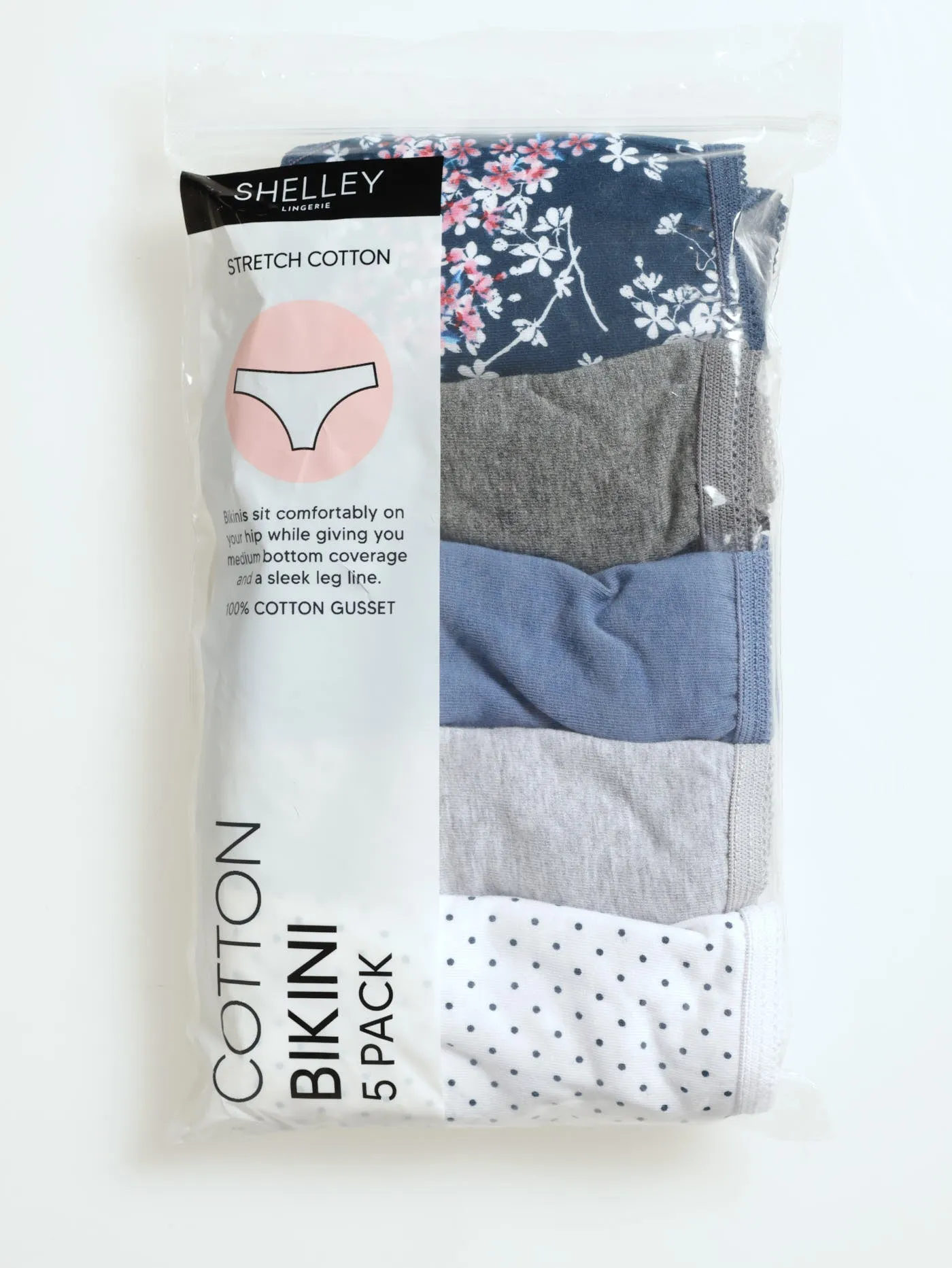 5 Pack Stretch Bikini Panties - Multi sold by Edgars