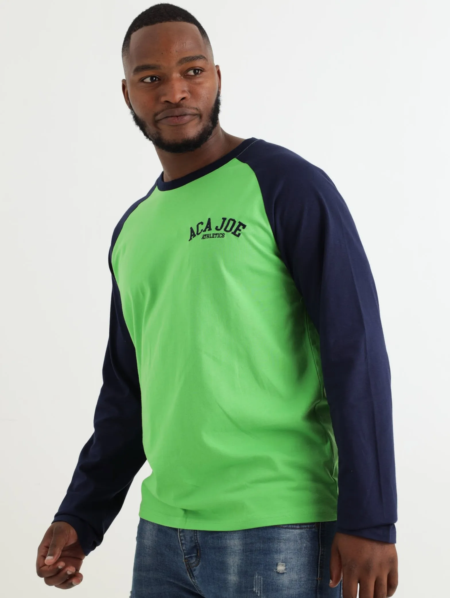 Men's Printed Raglan Long Sleeve Tee - Fatigue sold by Edgars