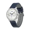 Advise 44mm Watch With White Dial & Blue Leather Strap sold by Edgars