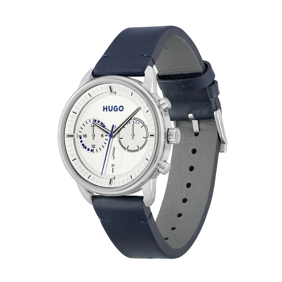 Advise 44mm Watch With White Dial & Blue Leather Strap sold by Edgars product image thumbnail 2
