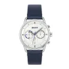 Advise 44mm Watch With White Dial & Blue Leather Strap sold by Edgars