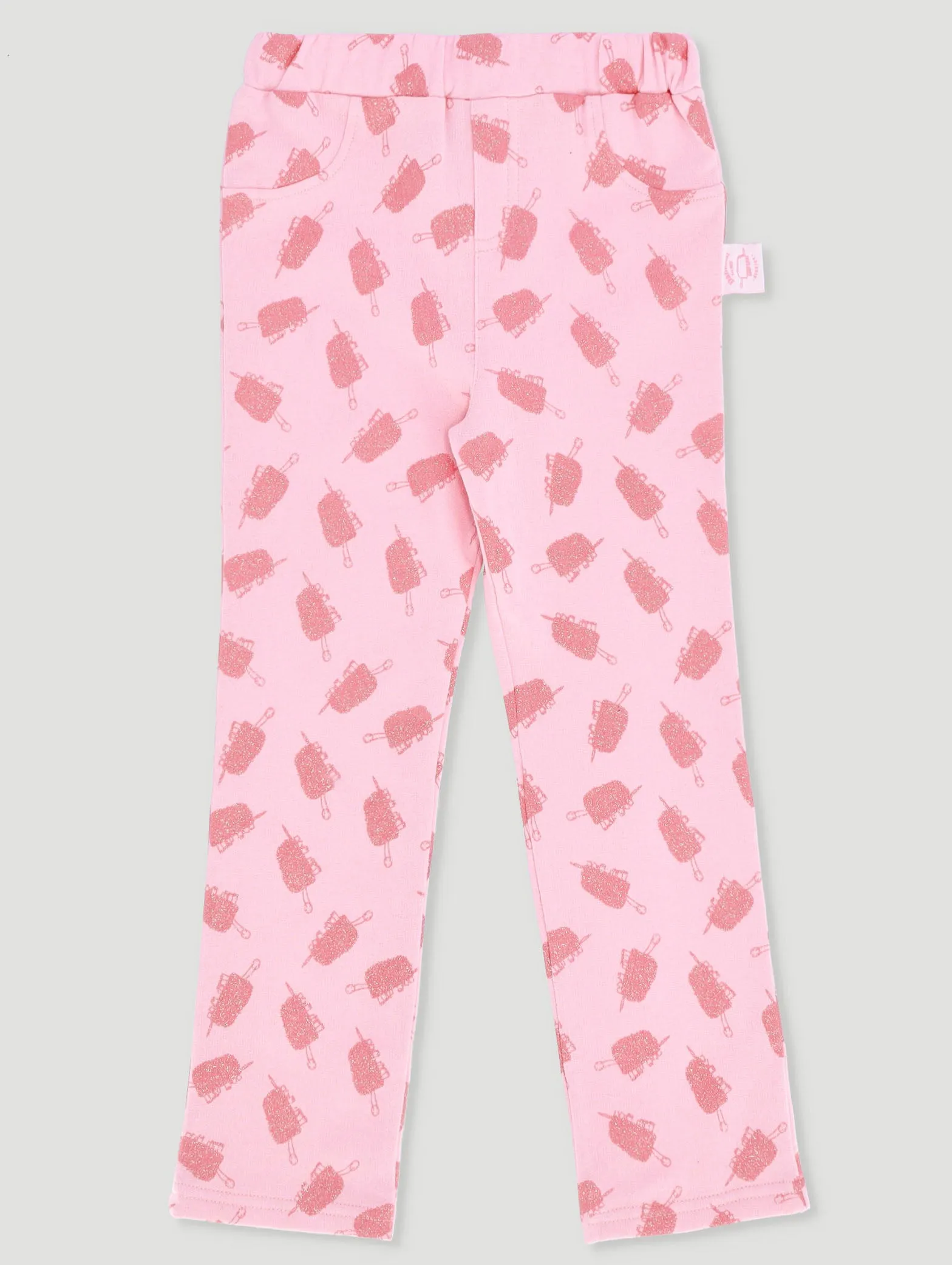 Pre-Girls Danasoli Brushed Fleece Leggings - Pink sold by Edgars