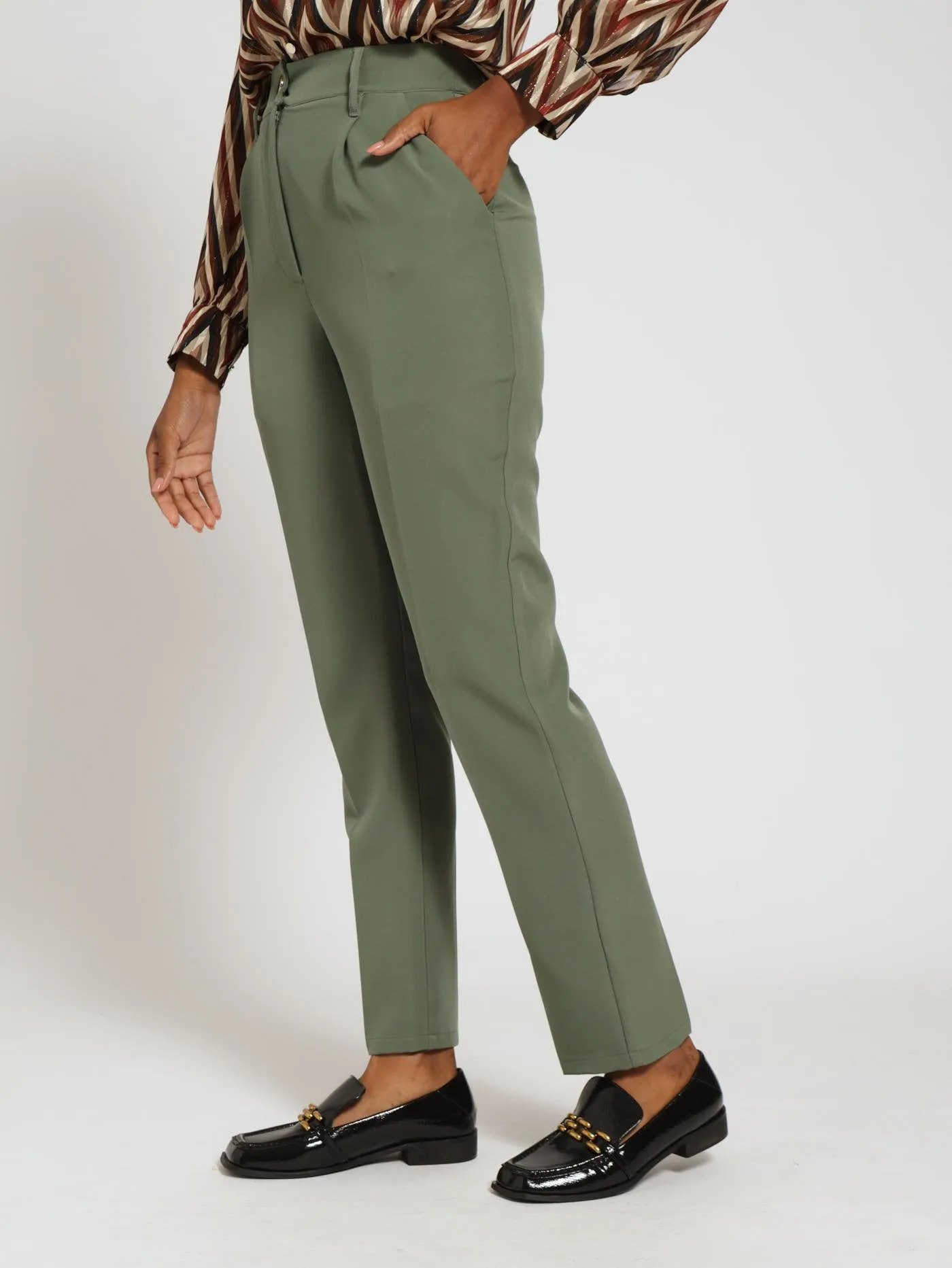 Button Slim Leg Pants - Fatigue sold by Edgars product image thumbnail 2