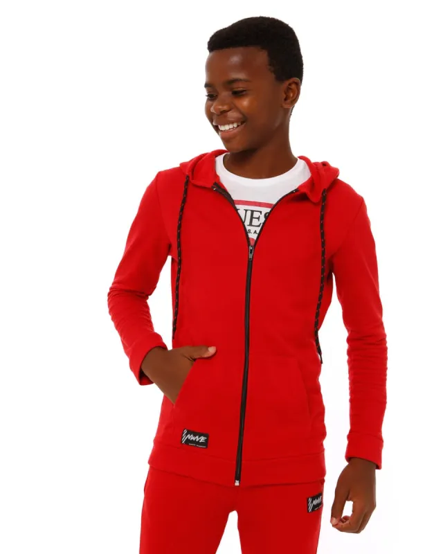 Revenge Contrast Embroidered Zip Black/Red | Parallel