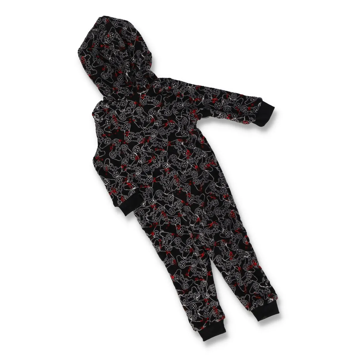 Boys All Over Print Gamer Onesie - Black sold by Edgars