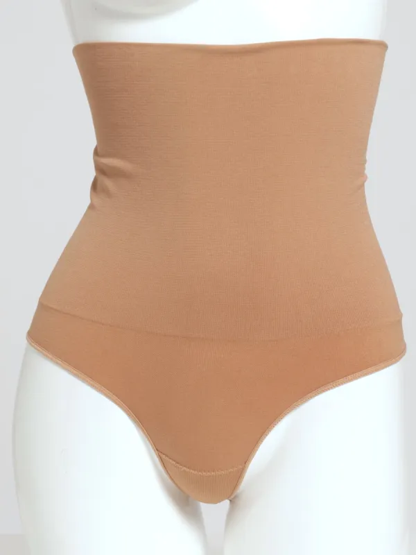 2 Pack Seamless Shapwear Thong - Mocha/Black sold by Edgars