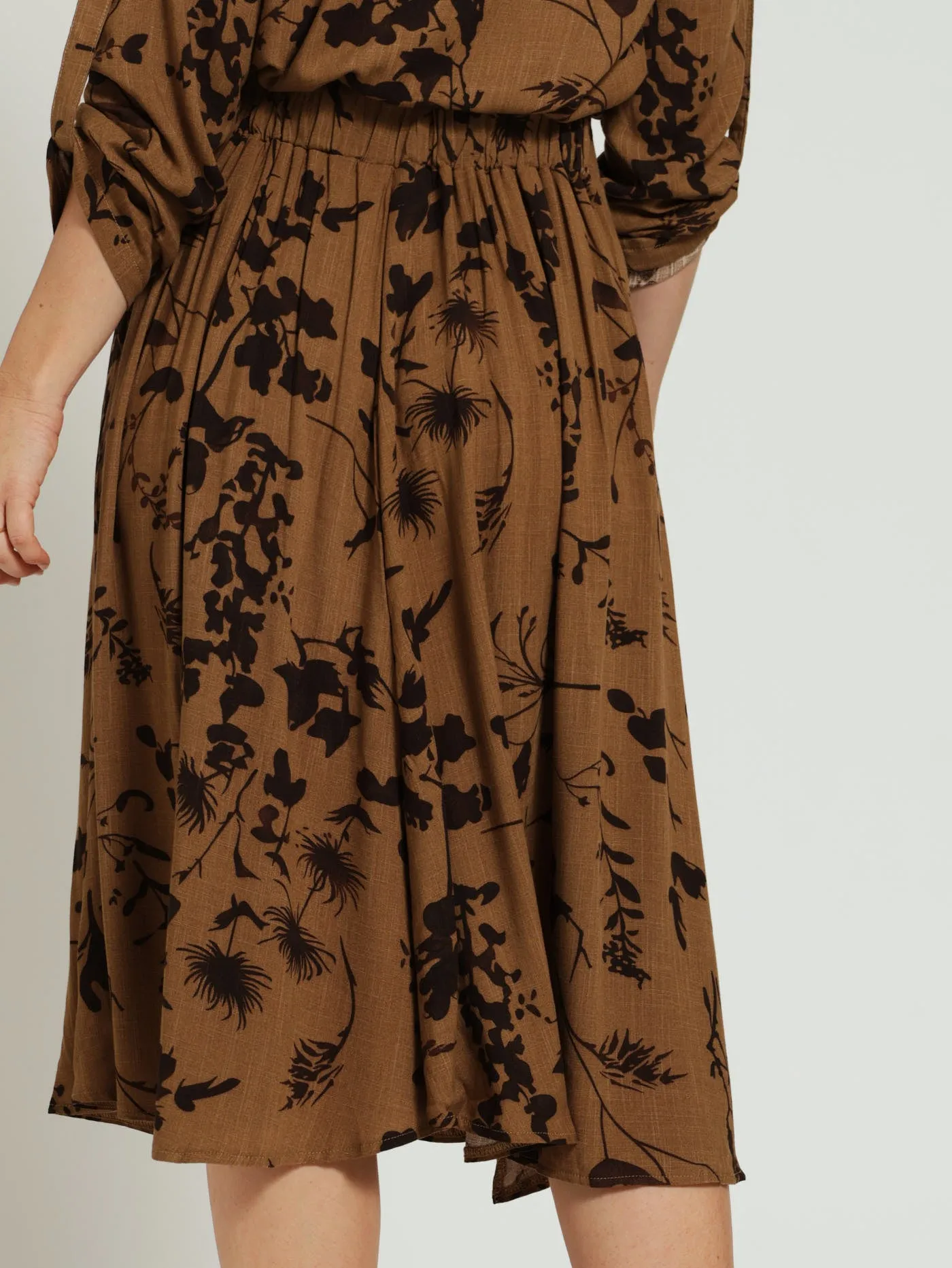 Flare Button Detail Skirt - Brown sold by Edgars product image thumbnail 3