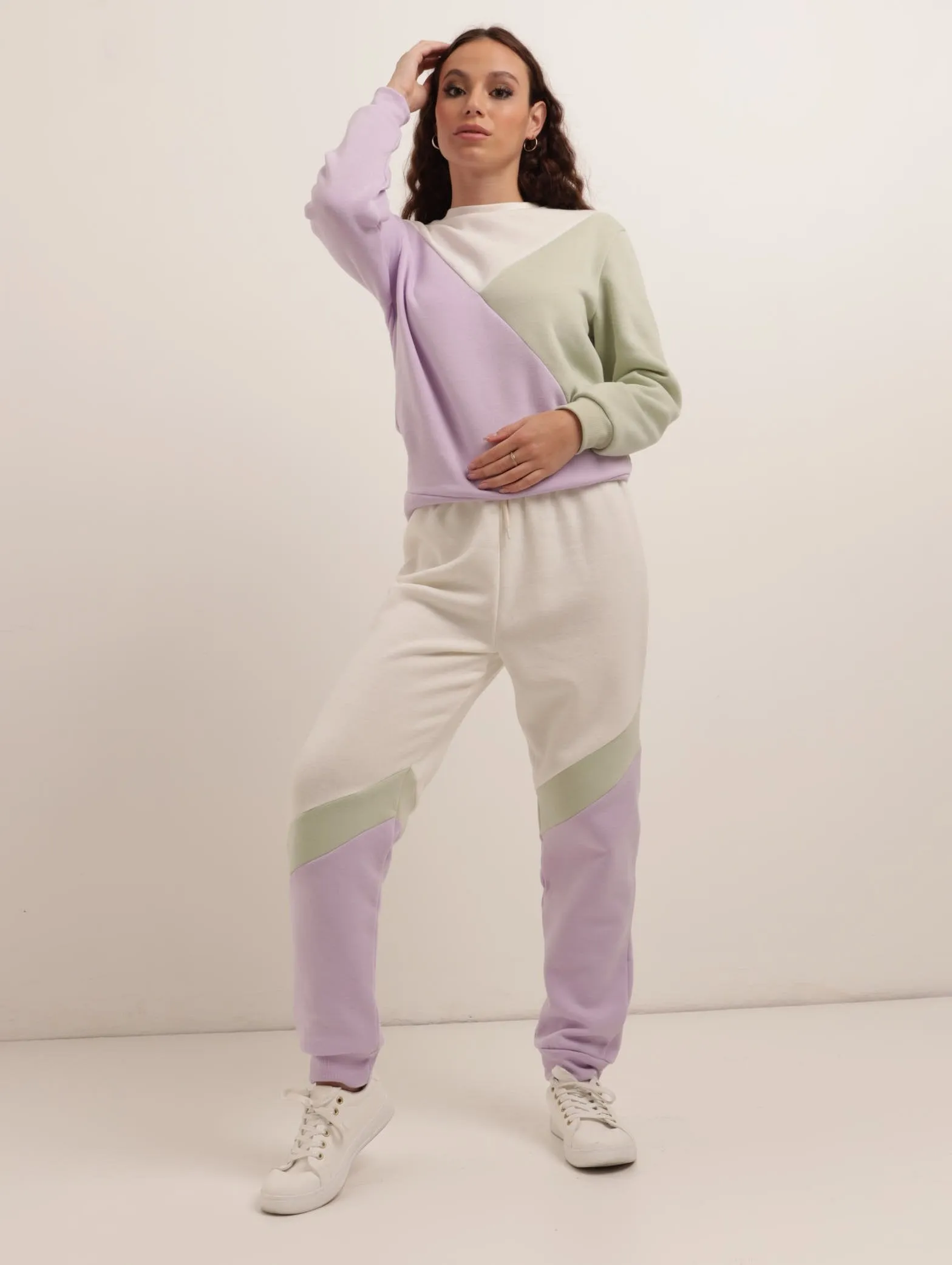 Ladies Diagonal Colourblock Track Bottom sold by Edgars