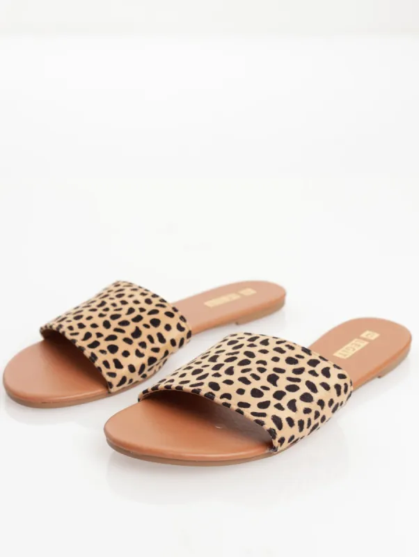 Ladies Leopard Spot Mule Sandal - Animal sold by Edgars