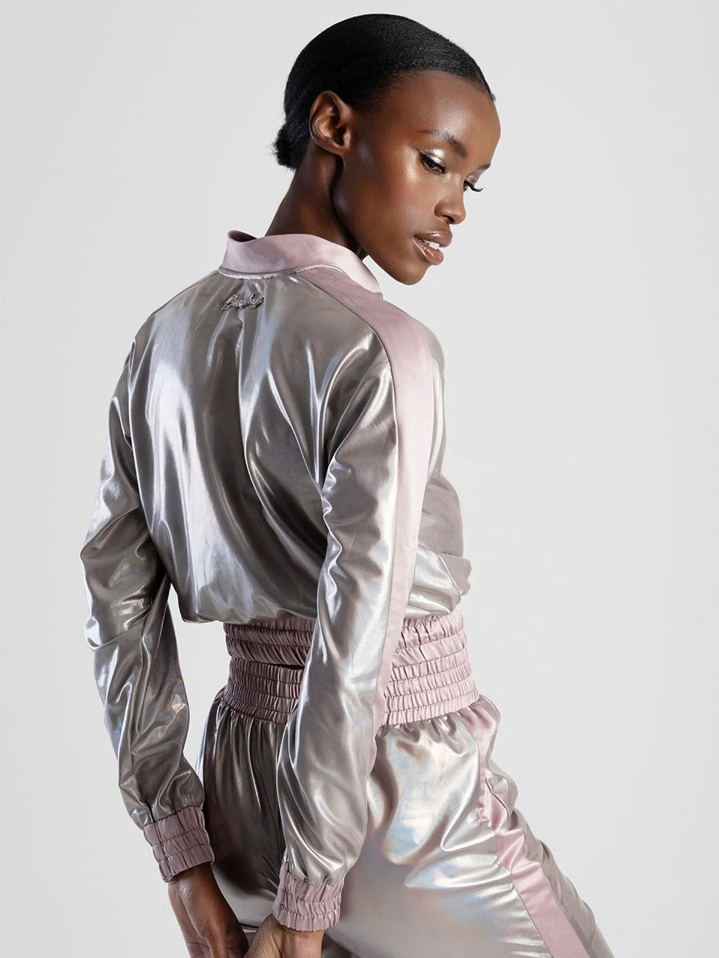 Bomber Style Zip Through Tracksuit Jacket - Silver sold by Edgars product image thumbnail 2
