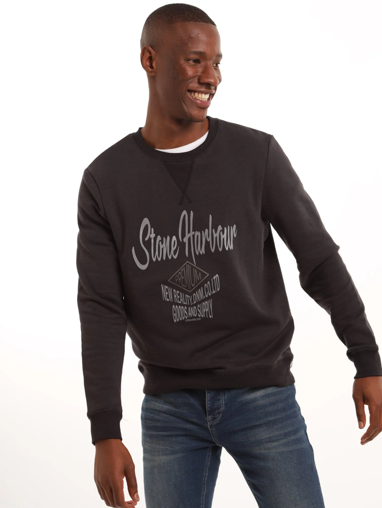 Men's Black Logo Crew Tee - Black sold by Edgars