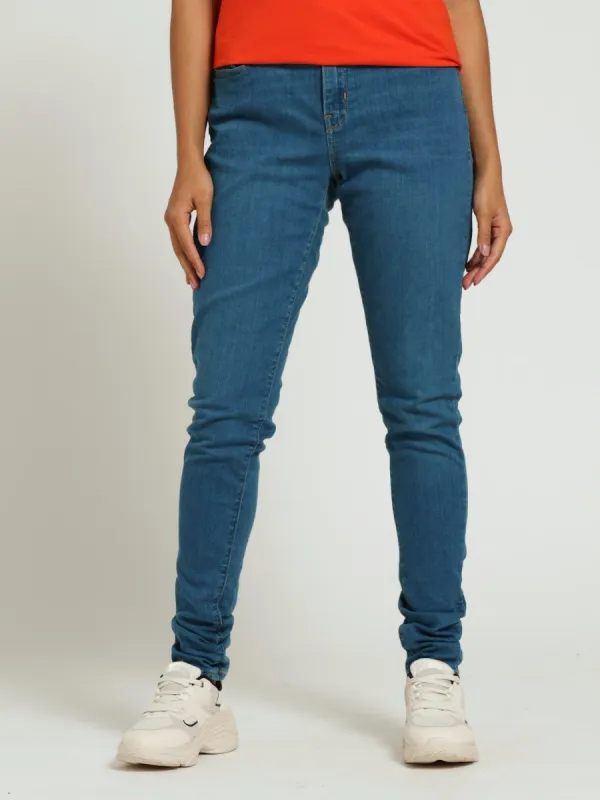 Curvy Super Skinny Lapis Longing Denim Jean - Dark Wash Ink sold by Edgars 
