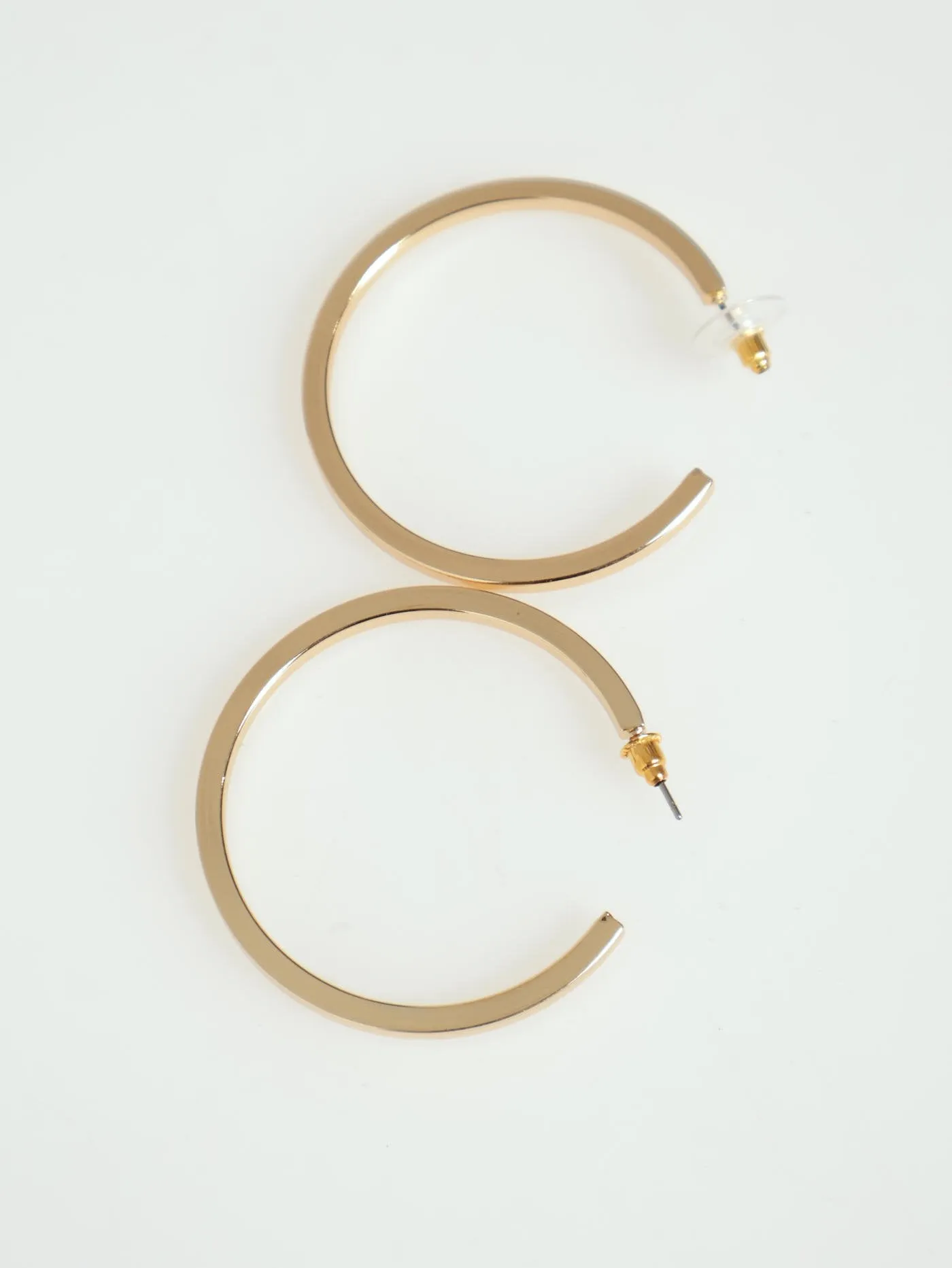 Square Hoop Earrings - Gold sold by Edgars