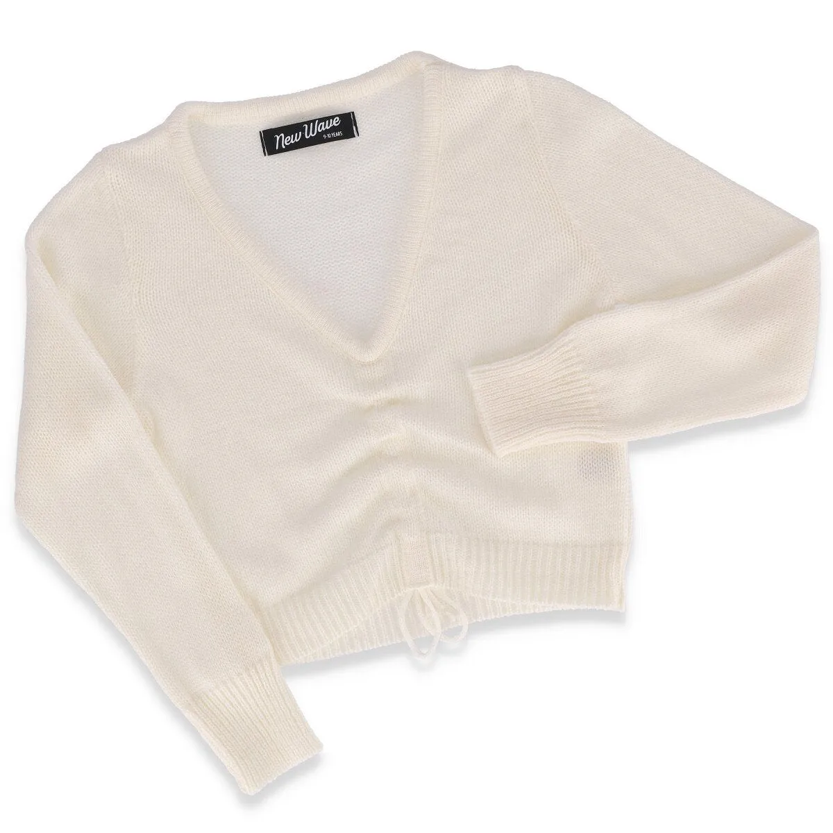 Girls Rouched Knitwear - Cream sold by Edgars