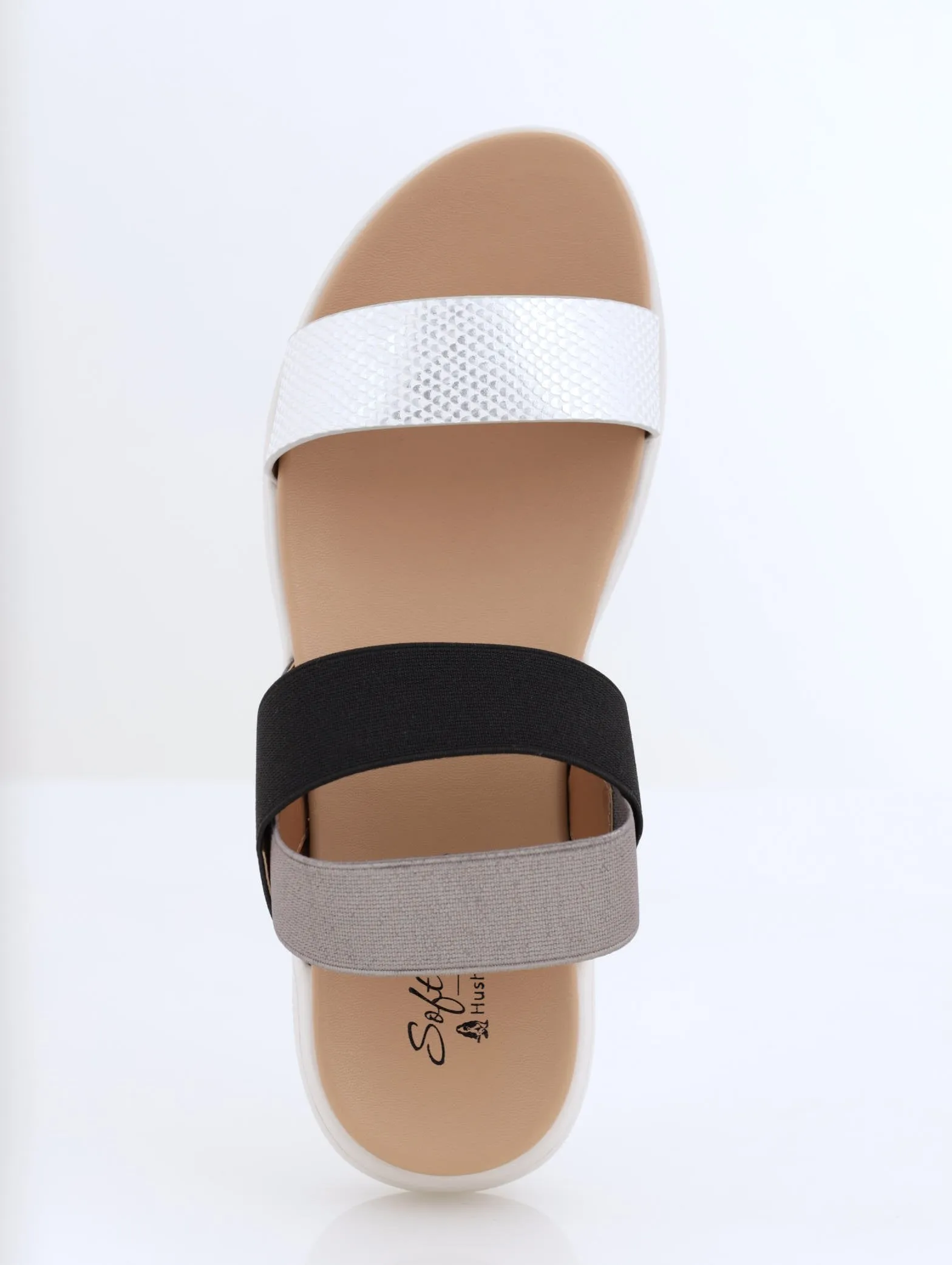 Ladies Soft Style Godana Elastic Multi Strap Sandal - Black sold by Edgars