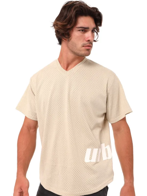 Men's Bird Eye T-Shirt - Oatmeal sold by Edgars