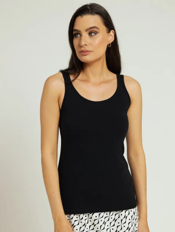 Lycra Tank Top - Black sold by Edgars
