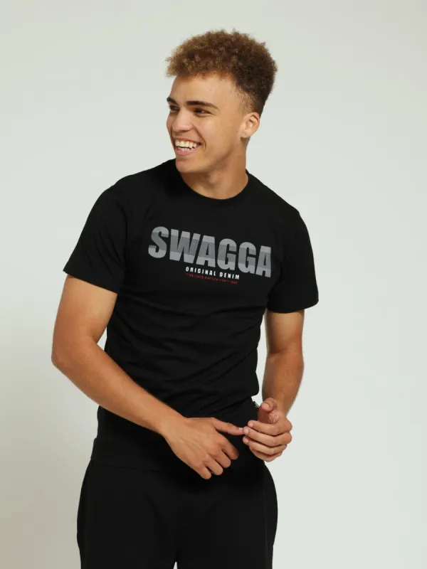 Basic Print Tee - Black sold by Edgars