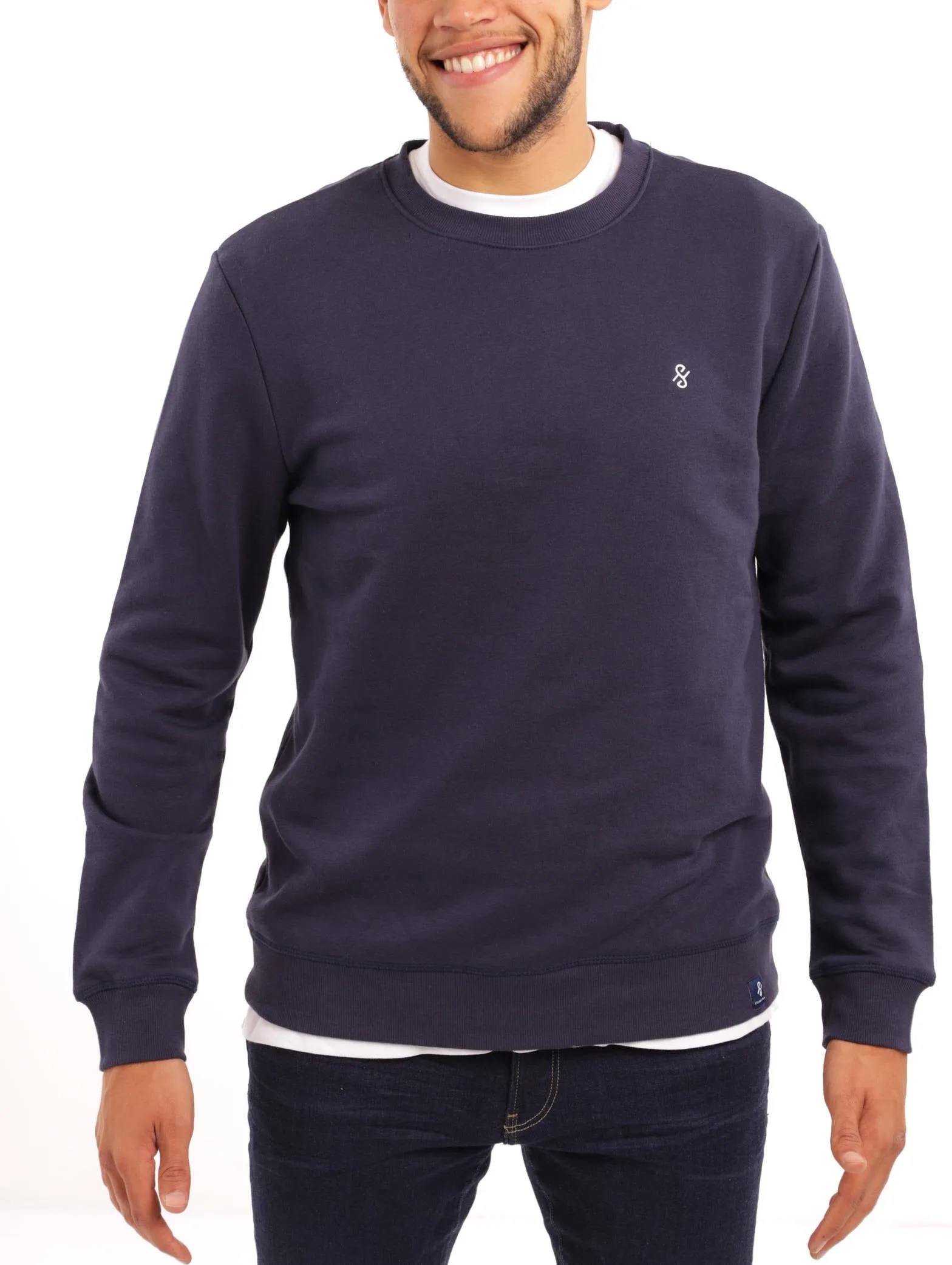 Men's Basic Crew Top - Navy sold by Edgars
