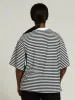 Drop Shoulder Stripe Boxy Tee - Black/White sold by Edgars