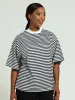 Drop Shoulder Stripe Boxy Tee - Black/White sold by Edgars
