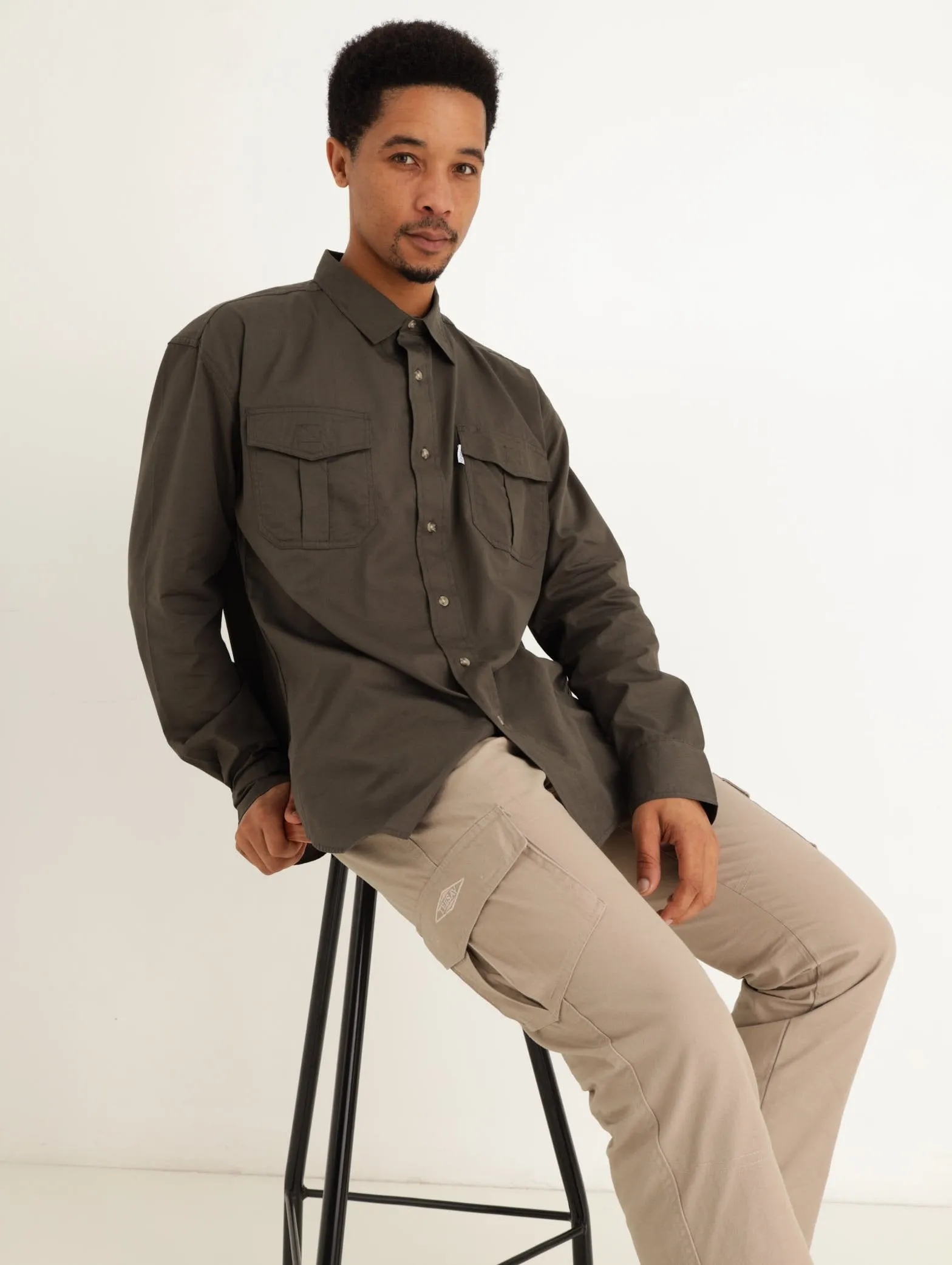 Men's Formal Shirt - Olive sold by Edgars