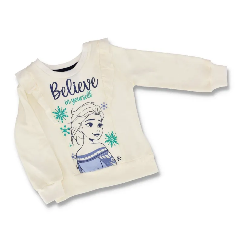 Pre-Girls Frozen Fleece Pullover - Cream sold by Edgars