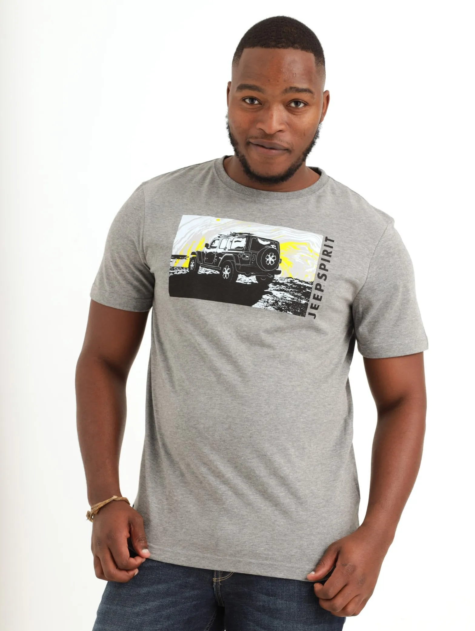 Men's Photo Tee - Grey Melange sold by Edgars
