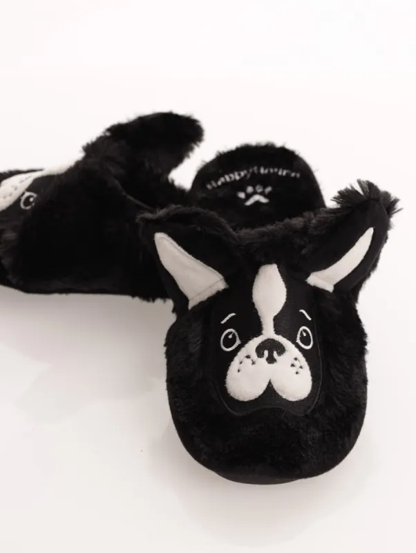 Ladies Happy Hound Slipper - Black sold by Edgars